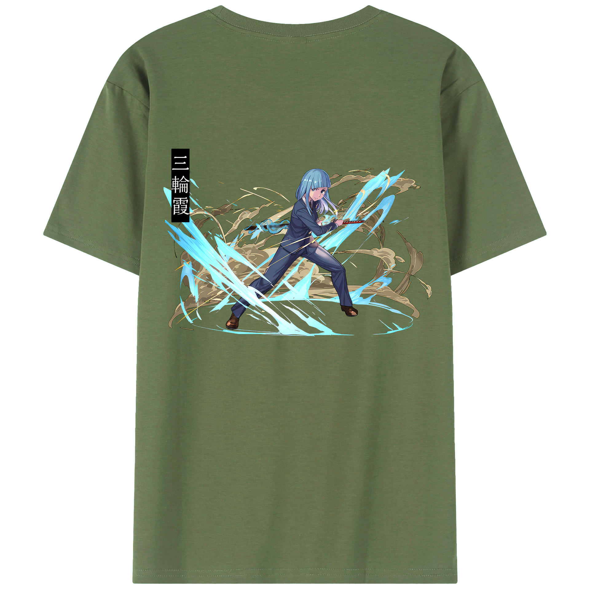 （画像用） 呪術廻戦 Jujutsu Kaisen 綿100％ メンズ半袖Tシャツ（バックプリント） 通気性